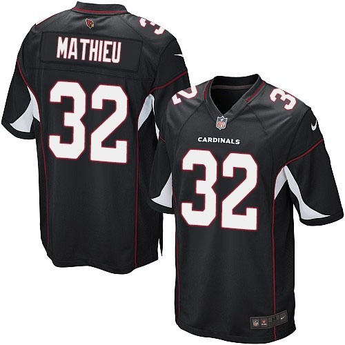 Men's Game Tyrann Mathieu Nike Jersey Black Alternate - #32 NFL Arizona Cardinals